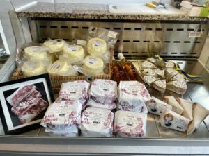 Cheese deli with several cheeses