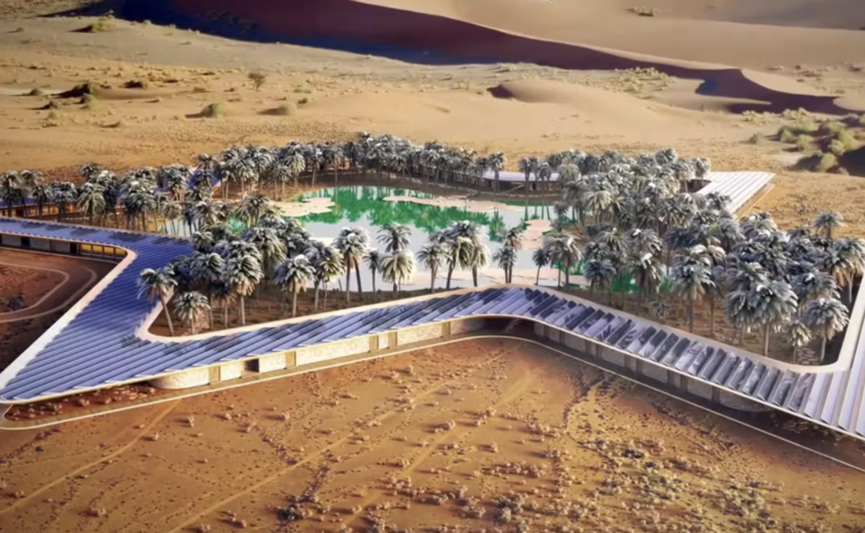 A modern eco resort in the desert