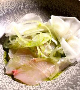 Yellowfin tuna dish