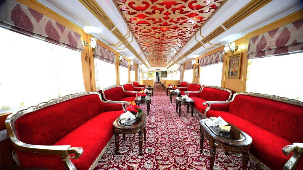 Interior design of luxury train