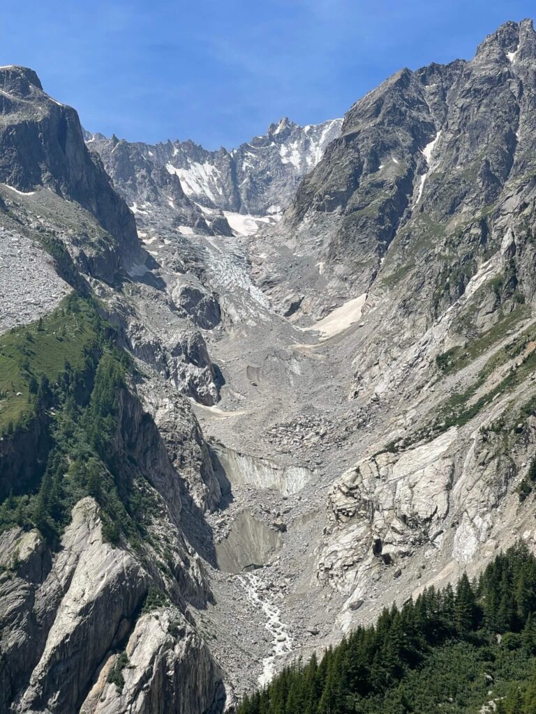 The remains of the I'Affe glacier, Valais Switzerland.