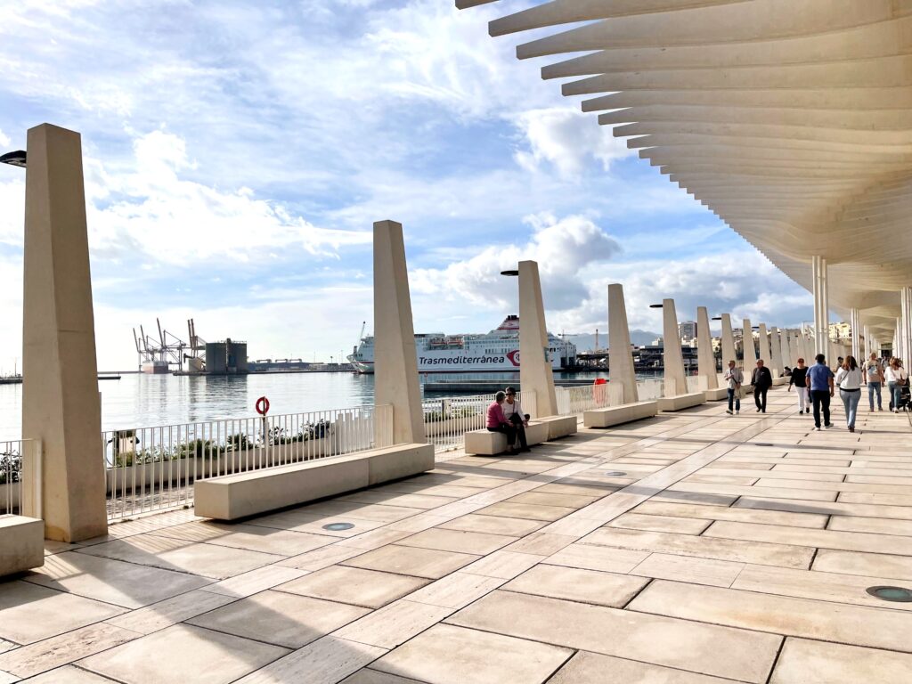 Waterfront promenade in Malaga