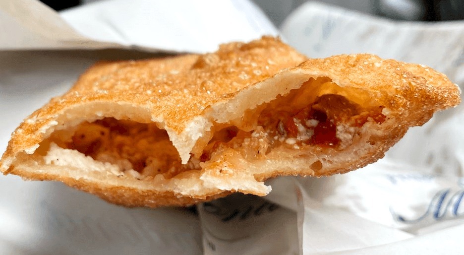 Fried pizza in Napoli