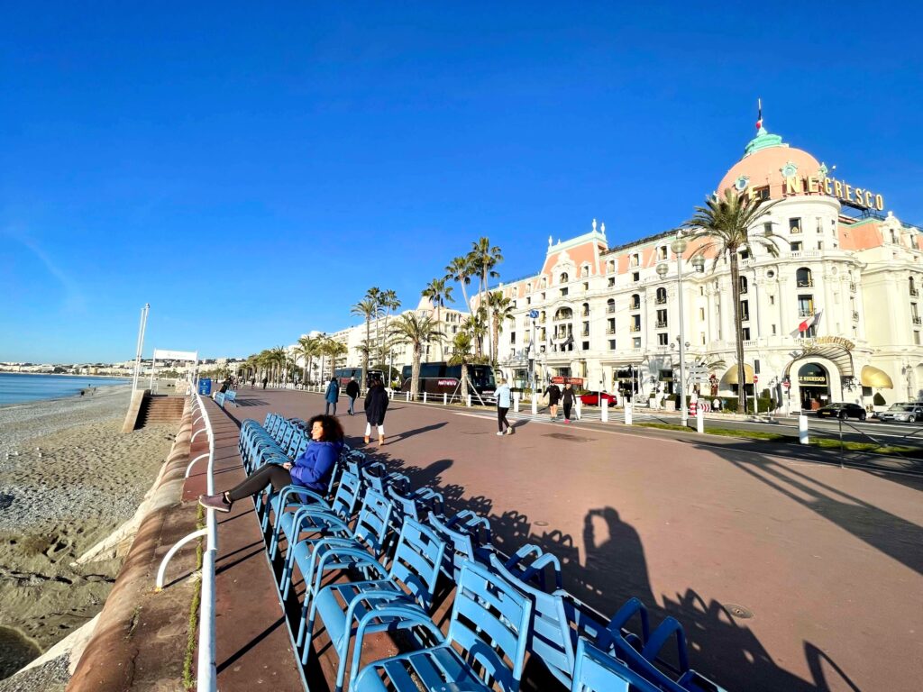 Promenade des Anglais beachfront walk in Nice