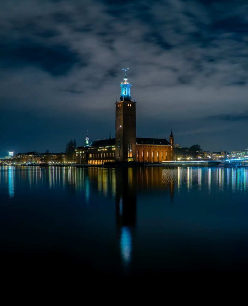 Stockholm City Hall at night