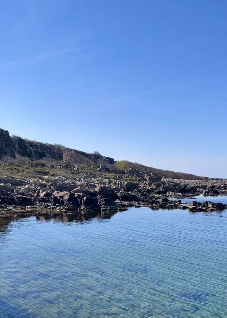 Rocky landscape meets the sea