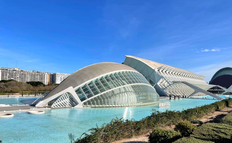 Giant animal shaped buildings in Valencia.