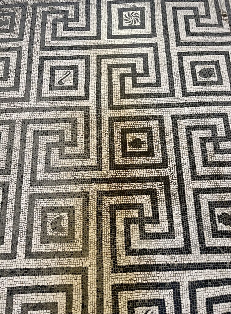Floor tiles at Herculaneum (Ercolano) Campania Italy