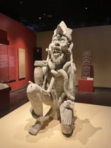 Stone statue in Museum of Anthropology