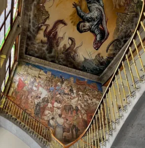 Ceiling mural in Chapultepec Castle, Mexico City.