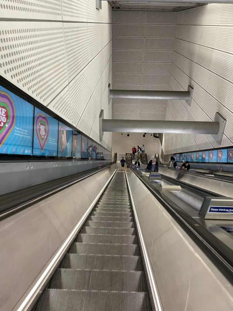 Escalator at train station