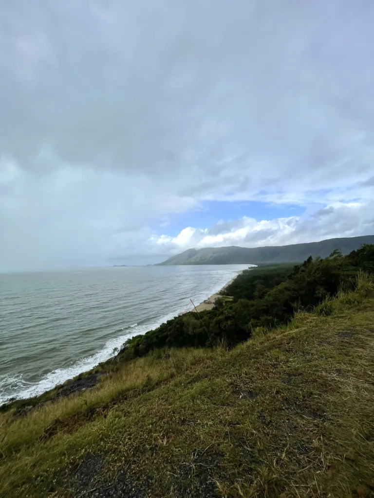 Bay seen from a hill over the sea