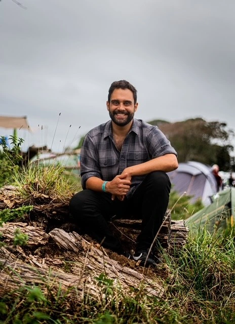 Man sitting in nature setting