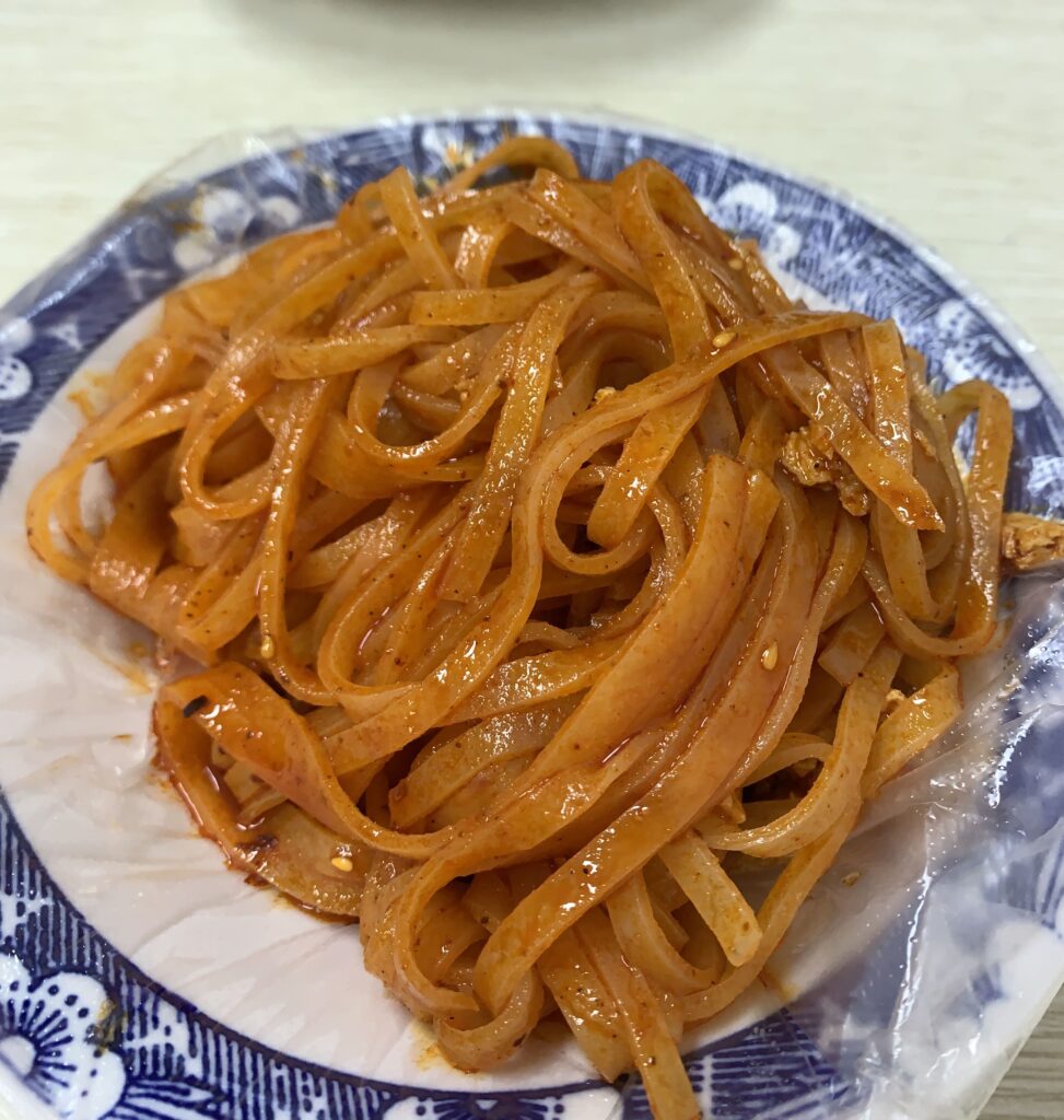 Plate of noodles