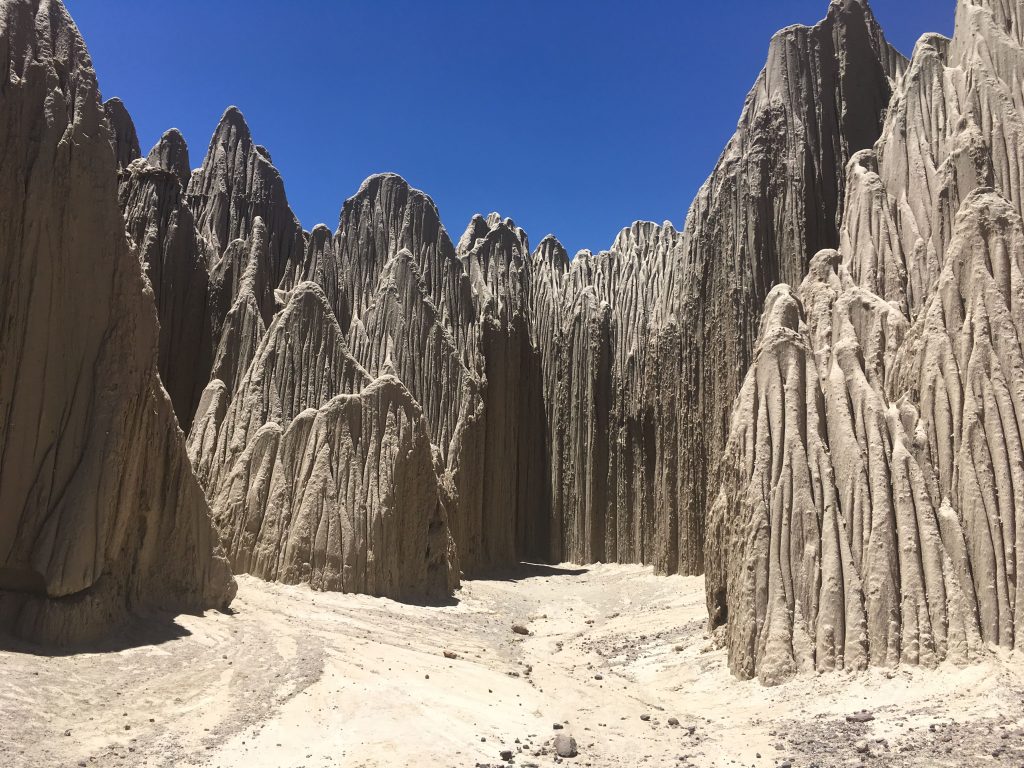 Rock formation of vertical tube like format
