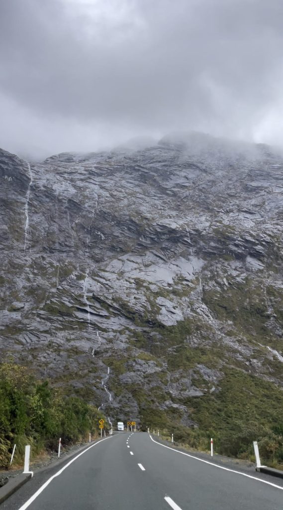 Road leading into mountain
