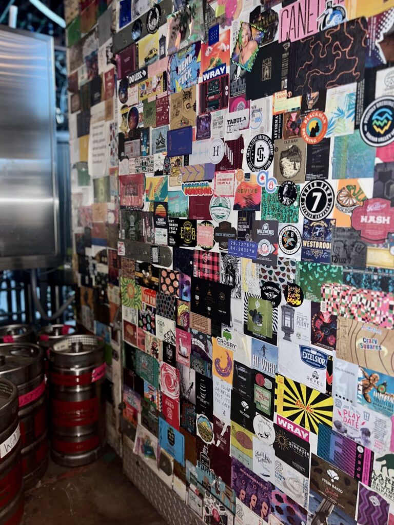 A wall of stickers