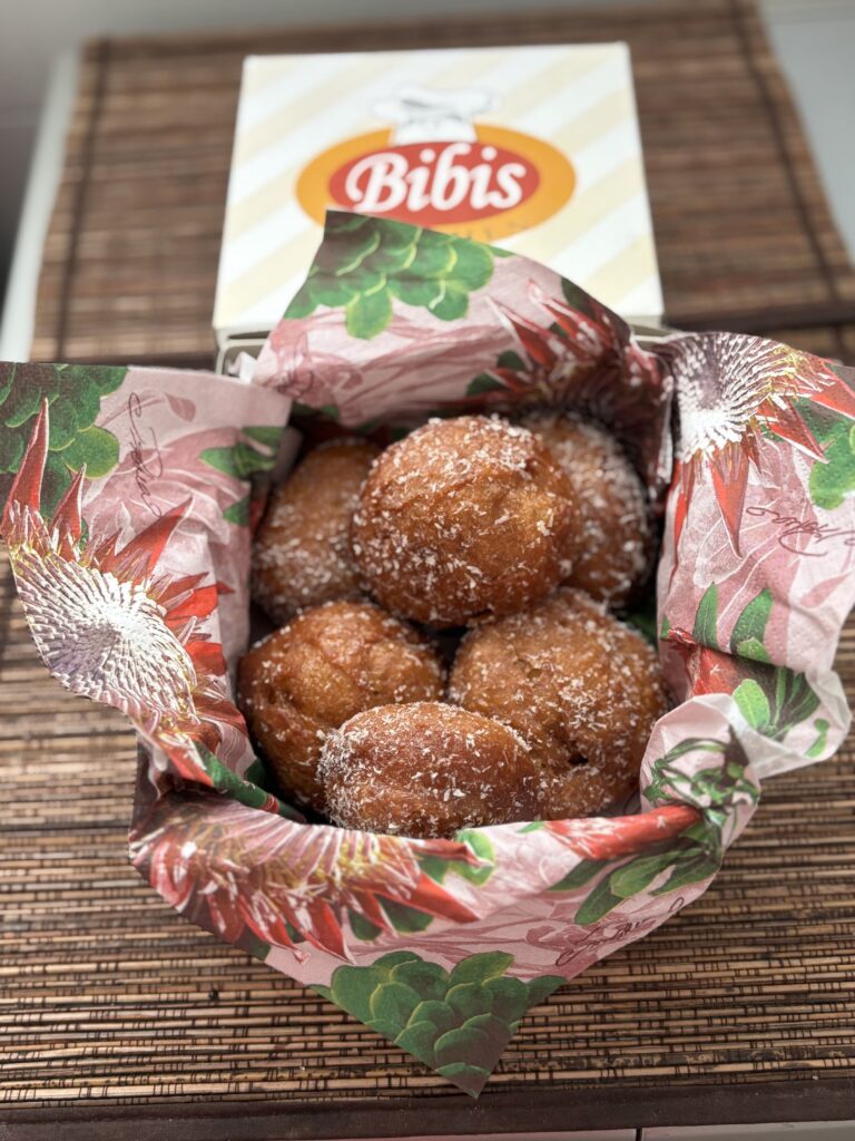 A basket of sugary treats from a box of Bibis