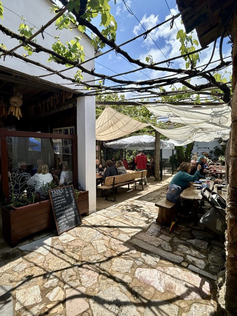 Local eatery with semi-open roof