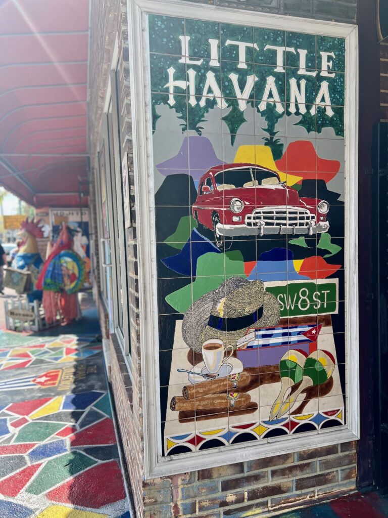 Tiles making up poster like image with headline saying Little Havana