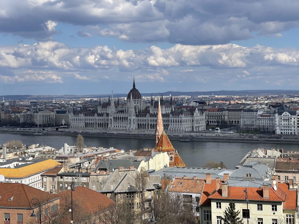 View of river and buildings from a vantage point