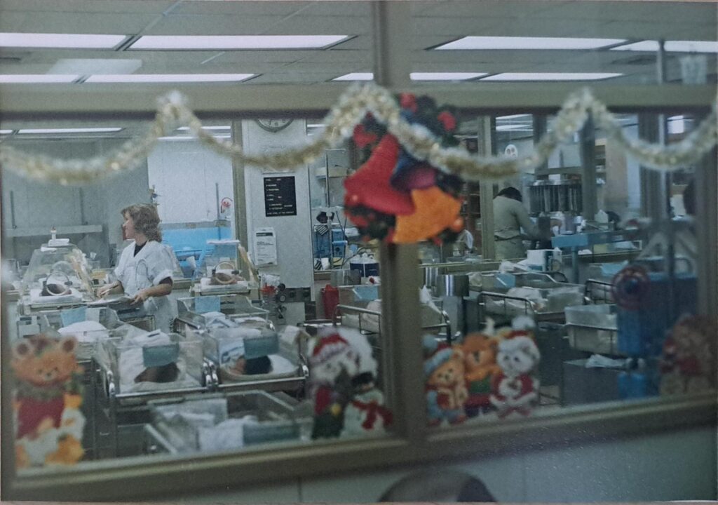 Inside of a maternity ward