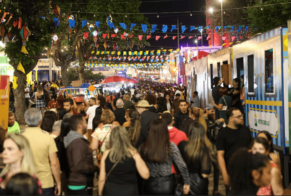 Crowds of people at a festival