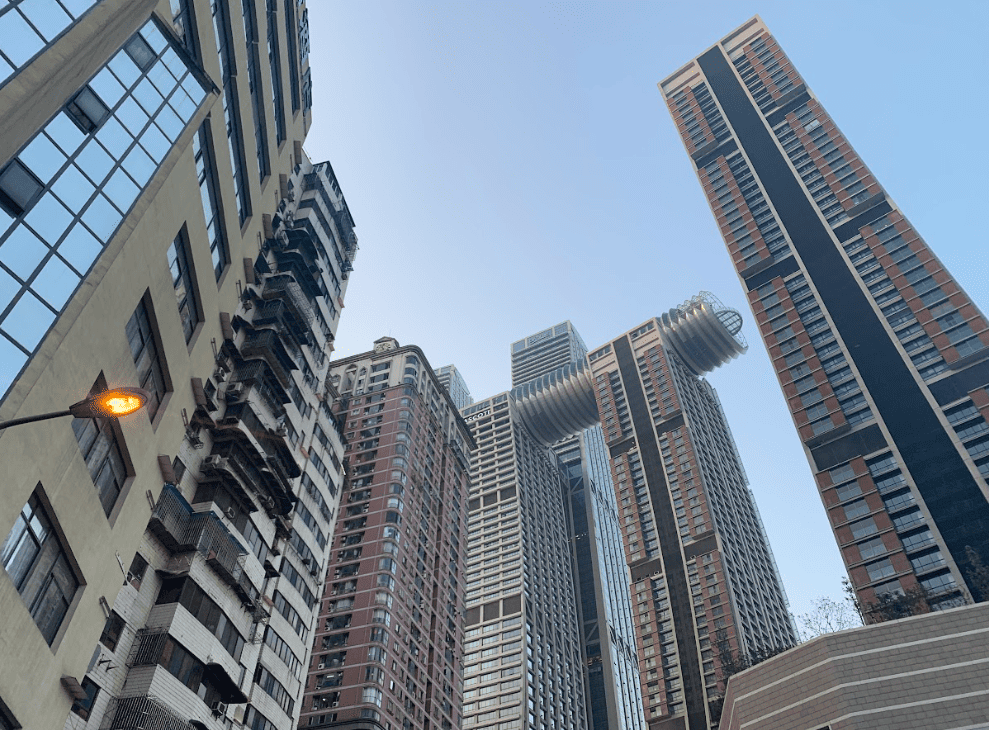 High-rise buildings standing close