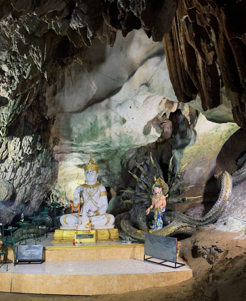 Buddha statue inside a cave