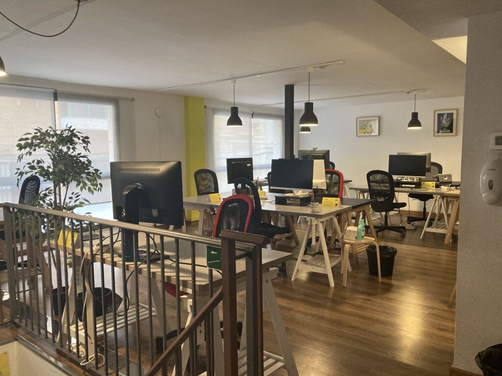 Office space with computers and desks