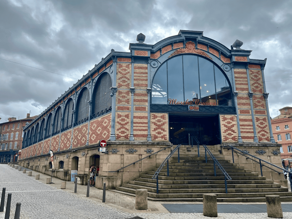 Old arched entrance to market building