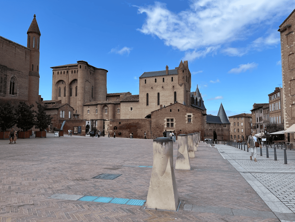 Palace building seen from medieval square