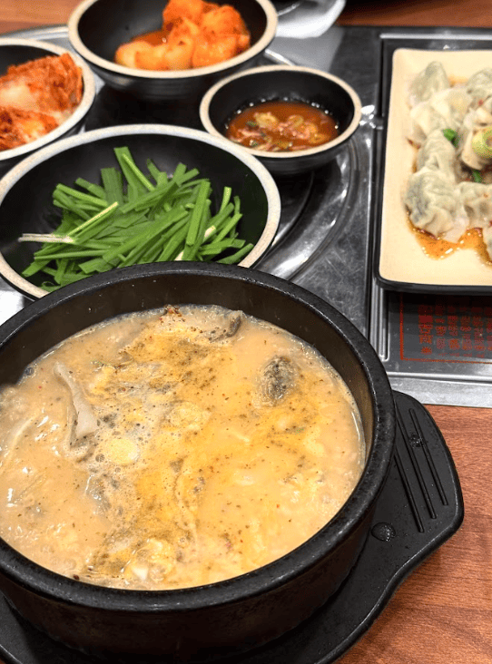 Bowls of food on table