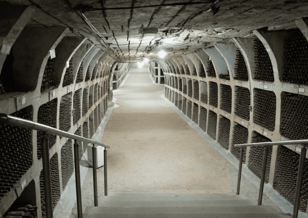 Underground wine cellar